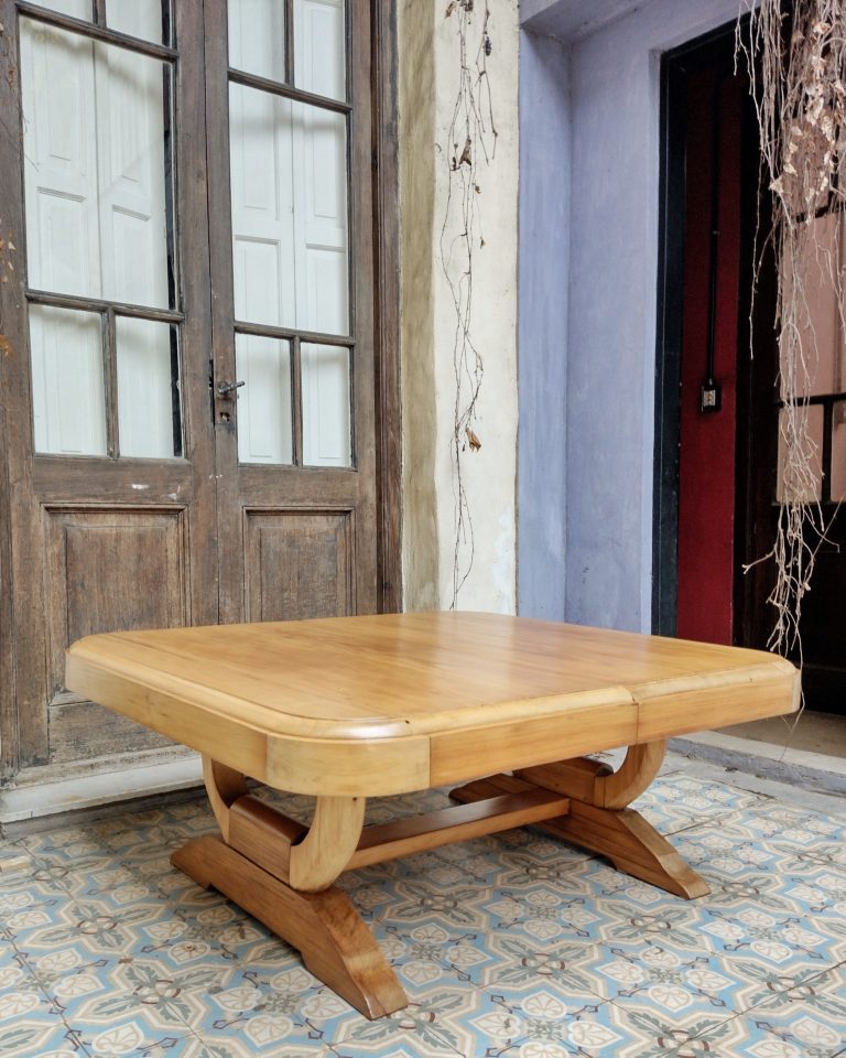 Mesa arte deco madera lavada reciclada