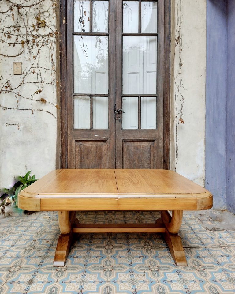 Mesa ratona arte deco reciclada madera
