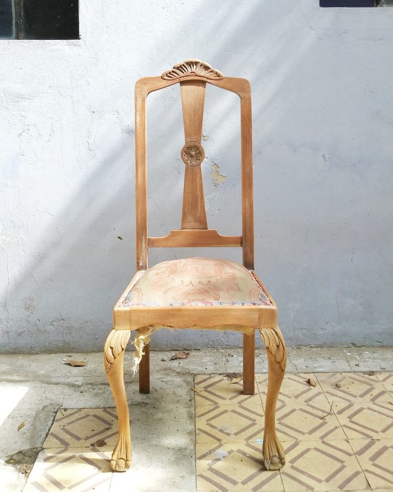 Silla chippendale proceso lavado