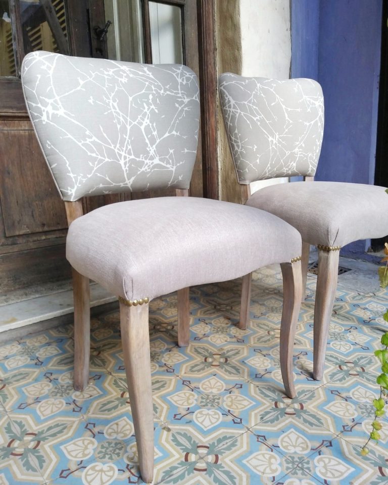 Silla francesa reciclada ramas