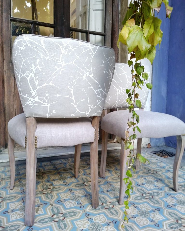 Silla reciclada francesa espalda